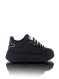 sneaker chunky stones schwarz / schwarz brillante