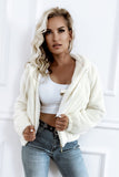 Teddy Jacke Weiß